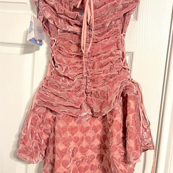 Majorelle pink velvet mini dress size (M) - Picture 4 of 6